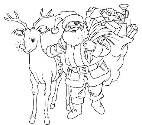 Papá Noel con reno